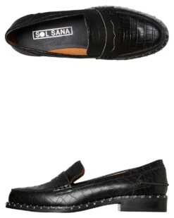 Womens Lloyd Loafer Black Croc