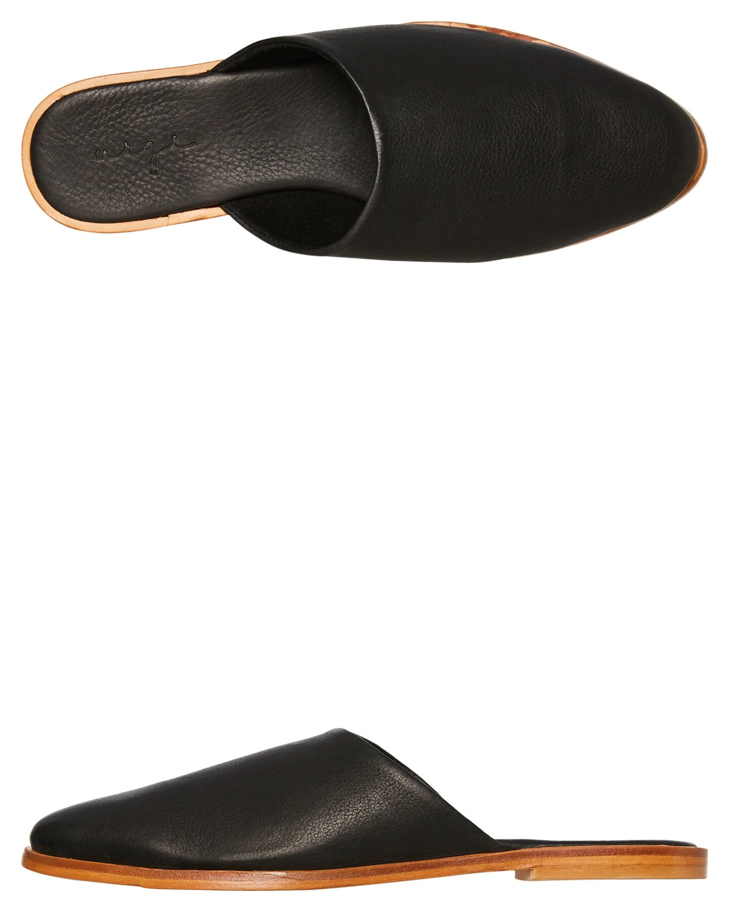 Womens Loui Slide Black Leather 3 Womens Loui Slide Black Leather