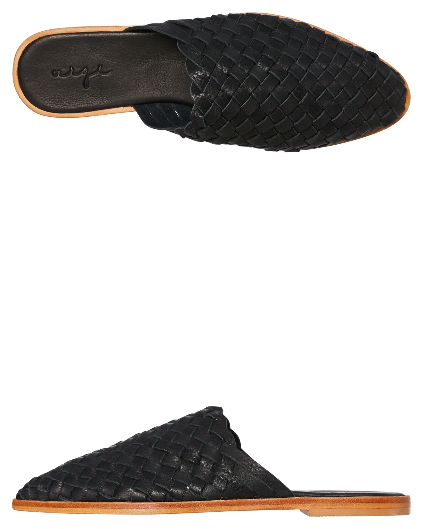 Womens Luella Slide Black Leather 3 Womens Luella Slide Black Leather