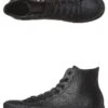 Womens Chuck Taylor All Star Hi Top Leather Shoe Black Monochrome -Vionic AU Shop black monochrome womens footwear converse sneakers ss135251blkmow 1