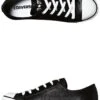 Chuck Taylor Womens All Star Dainty Leather Shoe Black -Vionic AU Shop black womens footwear converse sneakers 537107blk 1