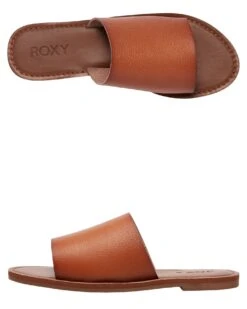 Womens Kaia Slide Sandals Brown