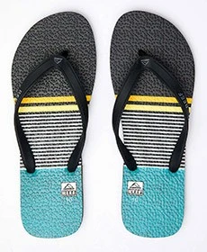 Trinidad Print Thongs In "Orange Stripe" By Reef