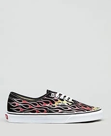 Authentic Flame Shoes In "Flames Black/True White" By Vans