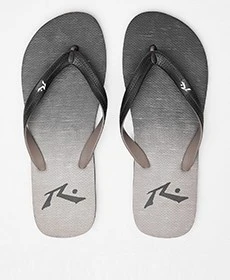 Tropicool Thong In "Black/Portobello" By Rusty