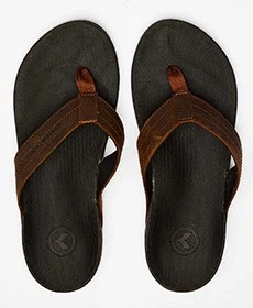 Cruiser Thongs In "Black/Brown" By Kustom