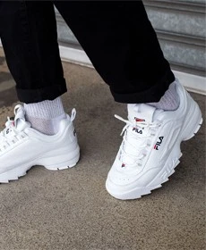 Disruptor Street Shoes In "White" By Fila