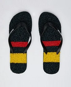 Noodle Stripe Thongs In "Navy" By Kustom