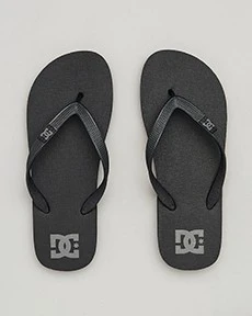 Spray Thongs In "Black/Dk Grey" By DC Shoes