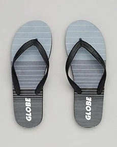 Aggro Thongs In "Grey/Grey/Black" By Globe