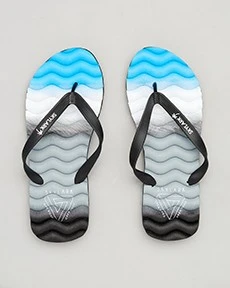 Highland Thongs In "Black/Grey/Blue" By Skylark