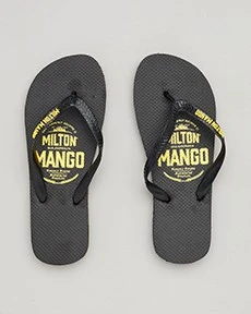 Caxton Thongs In "Mango Black" By Milton Mango
