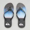 Molokai Division Thongs In "Black/Blue/Black" By Quiksilver