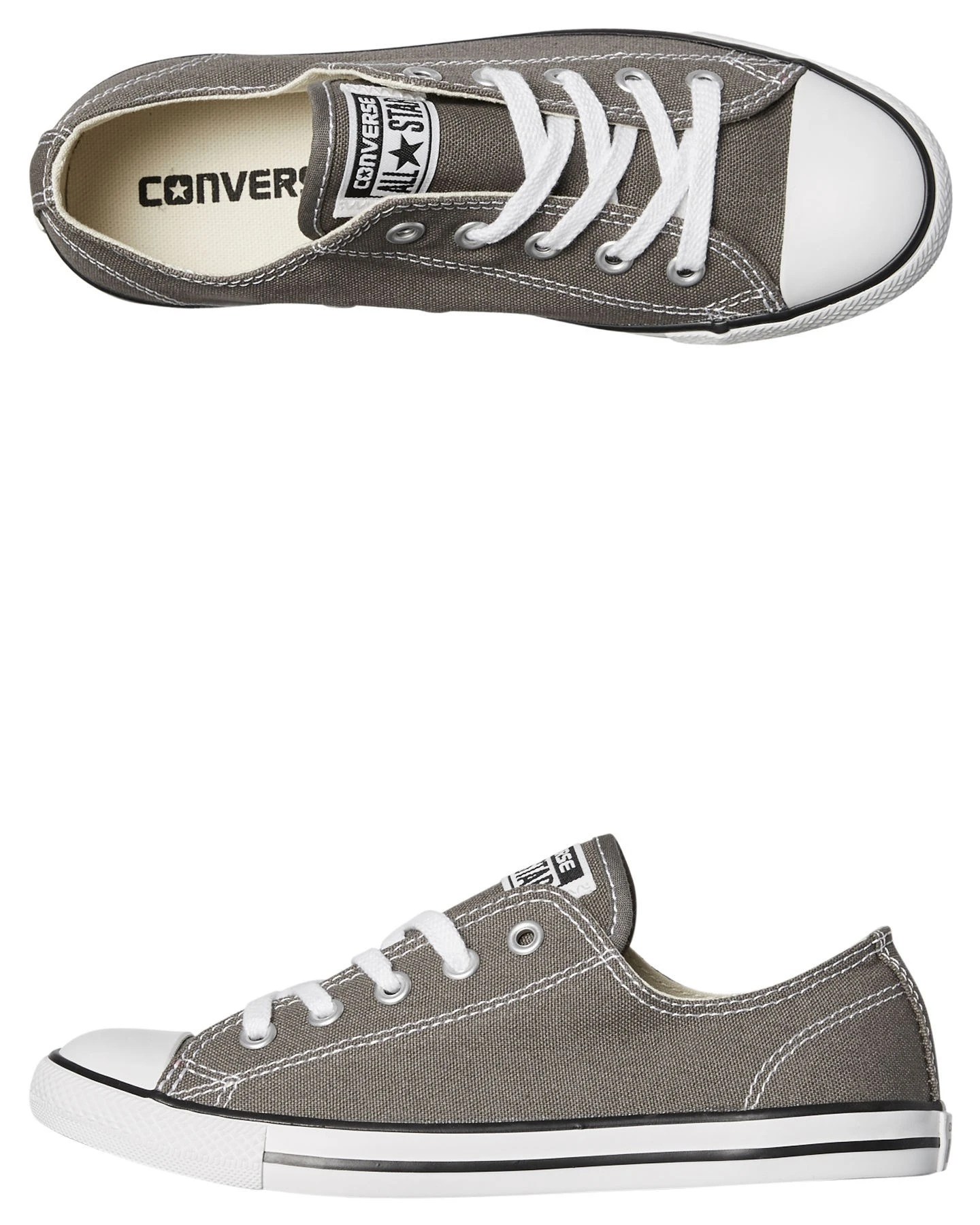 Chuck Taylor Womens All Star Dainty Lo Shoe Charcoal 3 Chuck Taylor Womens All Star Dainty Lo Shoe Charcoal