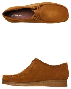Mens Wallabee Cola Suede