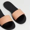 Aileen Leather Slides Nude Leather By Atmos&Here
