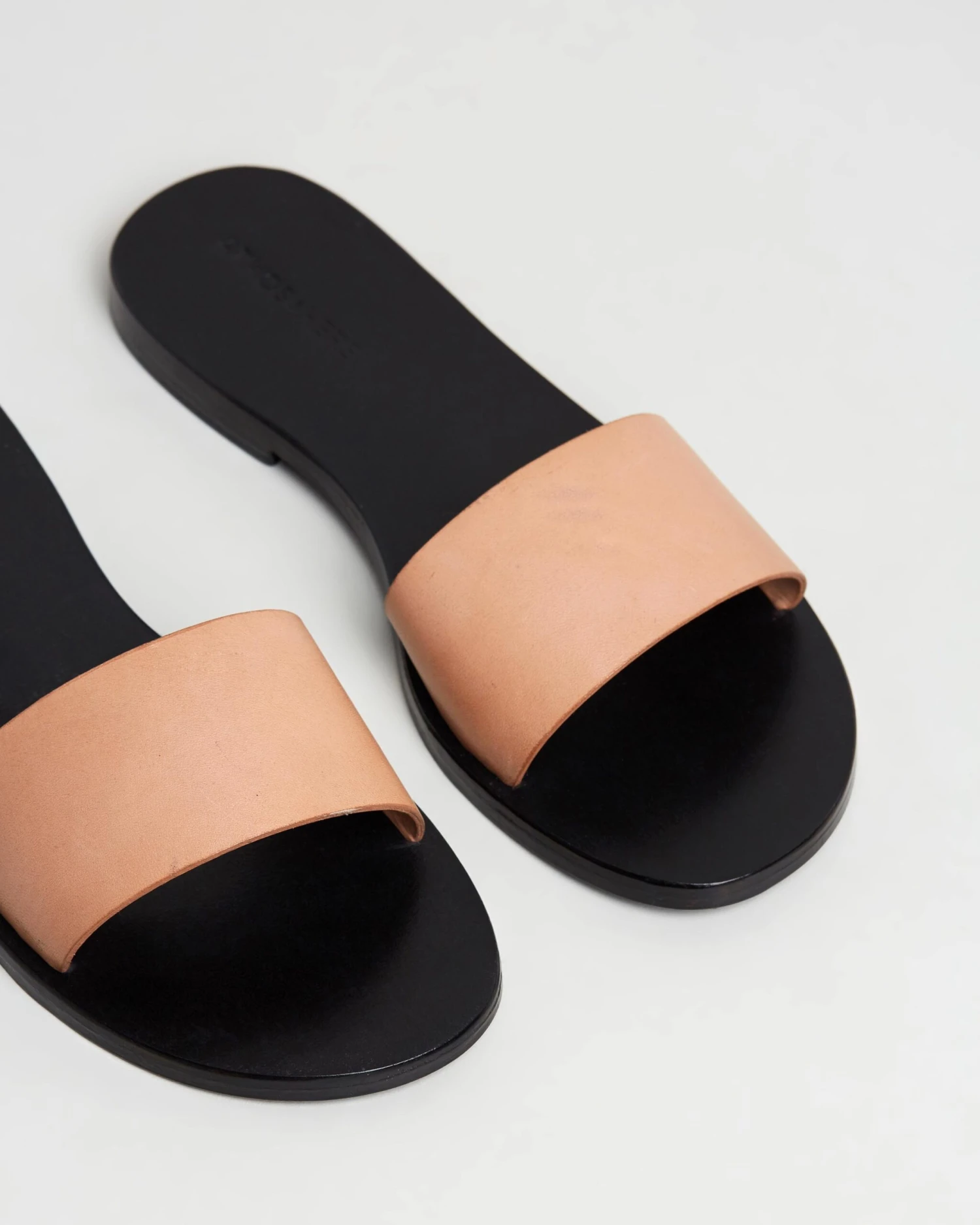 Aileen Leather Slides Nude Leather By Atmos&Here 3 Aileen Leather Slides Nude Leather By Atmos&Here