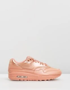 Air Max 1 LX - Women's Metallic Red Bronze, Rose Gold & White By Nike