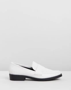 Alexa Loafers White Croc Smooth By Spurr