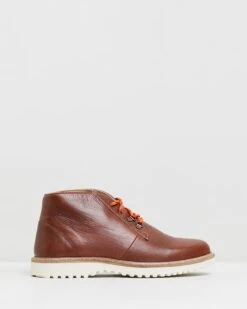 Armin Leather Hiking Boots Whiskey By Double Oak Mills