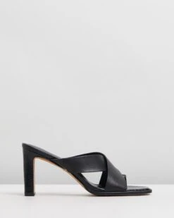Asta High Sandals Black Leather By Jo Mercer