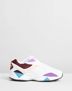 Aztrek 96 Reinvented White, Porcelain & Lux Maroon By Reebok