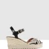 Azzurra Espadrille Wedges Zebra/negro By Sempre Di