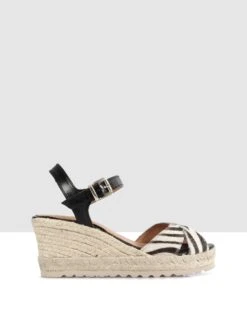 Azzurra Espadrille Wedges Zebra/negro By Sempre Di