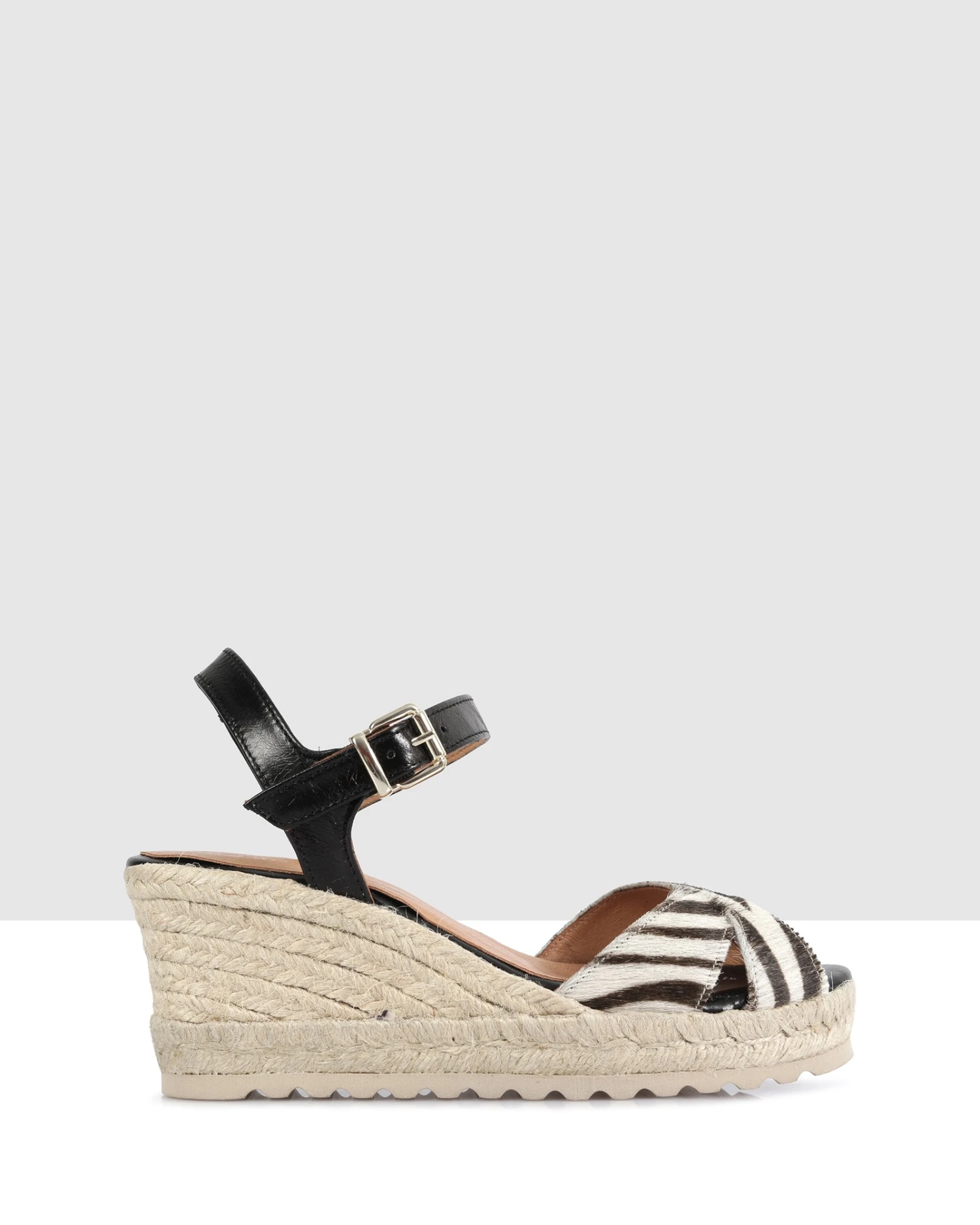 Azzurra Espadrille Wedges Zebra/negro By Sempre Di 3 Azzurra Espadrille Wedges Zebra/negro By Sempre Di