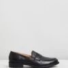 Babba Leather Loafers Black Polished Leather By Atmos&Here