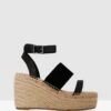 Baldwyn BLACK RAFFIA & SUEDE By Skin -Vionic AU Shop ic baldwyn 934325