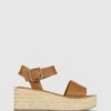 Bali Rope Flatform Sandals Tan By Betts