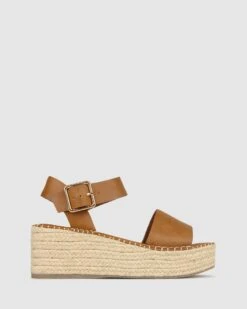 Bali Rope Flatform Sandals Tan By Betts