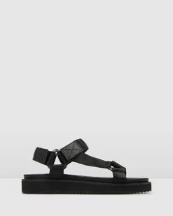Becca Flat Sandal Black By Jo Mercer