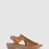 Better Laser Cut Leather Sandals Tan By Airflex -Vionic AU Shop ic better laser cut leather sandals 1015016
