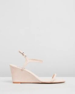 Bianca Wedges Pink Microsuede By Dazie