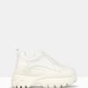 Billy Chunky Platform Sneakers White By Betts