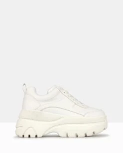 Billy Chunky Platform Sneakers White By Betts