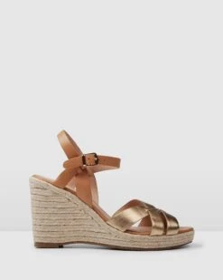 Bleeker Espadrille Wedges Tan Multi By Jo Mercer