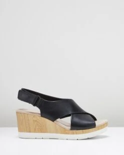 Cammy Pearl Black Leather By Clarks