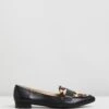 Cara Leather Loafers Black & Leopard Pony By Atmos&Here