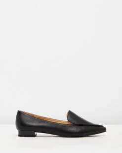 Casey Leather Flats Black Leather By Atmos&Here