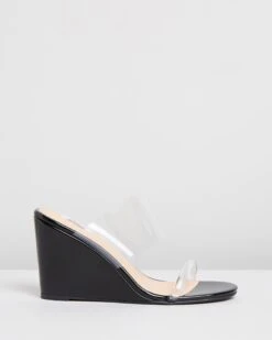 Chelly Wedges Black Patent By Dazie