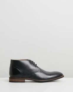 Christopher Leather Boots Black By Double Oak Mills