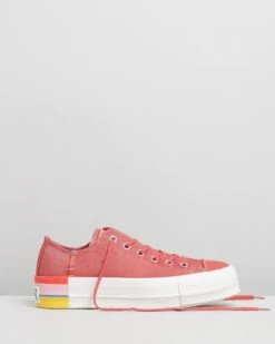Chuck Taylor All Star Lift Rainbow - Women's Coastal Pink, Light Redwood & Vintage White By Converse
