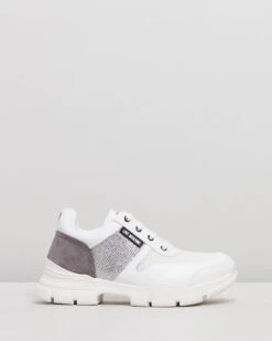 Chunky Mesh Sneakers White By Love Moschino