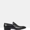 Clayton Leather Slip Ons Antique Black By Brando