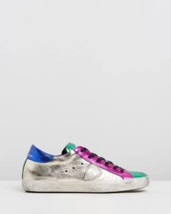 CLLD Sneakers Metallic Pop Silver, Pink & Green By Philippe Model