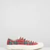 Coated Canvas Sneakers Red Check Cotton By Age 1 Coated Canvas Sneakers Red Check Cotton By Age -Vionic AU Shop ic coated canvas sneakers 906462