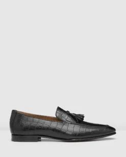 Connery Loafers Croc. Black By Aquila